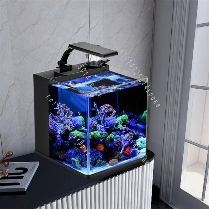 Aquarium Marine Salt - 해양용 투명 유리 미니 해수어항