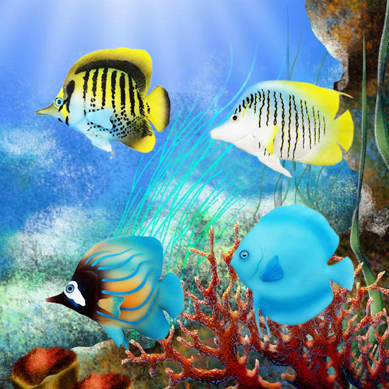 Marine Aquarium Orp - 시뮬레이션 실리콘 발광 플라스틱 해양 열대어
