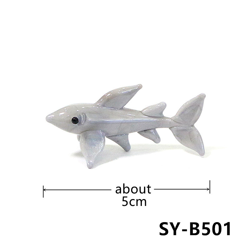 수제 미니 유리 상어 피규어 귀여운 작은 해양 동물 조 - Marine Aquarium Orp 리뷰 및 가격