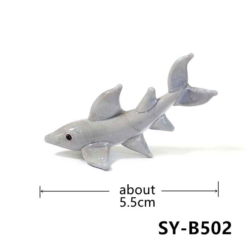 수제 미니 유리 상어 피규어 귀여운 작은 해양 동물 조 - Marine Aquarium Orp 리뷰 및 가격