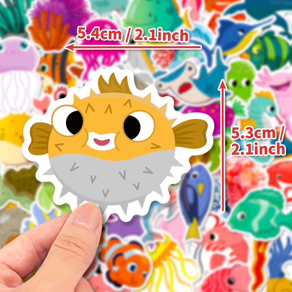 50개 해양 생물 스티커 어린이 장난감용 돌고래 및 상 - Aquarium Marine 리뷰 및 가격