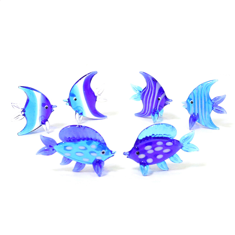 2Pcs 블루 무라노 유리 바다 물고기 미니 인형 수족 - Marine Aquarium Orp 리뷰 및 가격